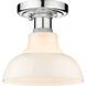 Carver 1 Light 8 inch Chrome Flush Mount Ceiling Light